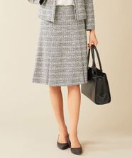 【オンワード】 J.PRESS LADIES>スカート 【セットアップ対応】ファンシーツイード スカート ホワイト 7 レディース