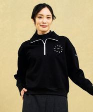 【オンワード】 23区GOLF>トップス 【WOMEN】【UVカット】トレンド感抜群のビッグシルエット！ハーフジップスウェット ブラック 3 レディース