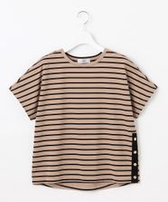【オンワード】 J.PRESS LADIES L（大きいサイズ）>トップス 【WEB限定カラーあり・洗える】ULTIM天竺ボーダー カットソー モカ×ブラックボーダー T13 レディース