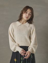 【fifth/フィフス】ミックスカラー衿付ニット