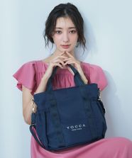 【オンワード】 TOCCA>バッグ 【WEB＆一部店舗限定・撥水・環境にやさしい素材】SANA SIDEPOCKET TOTE トートバッグ [新色]ネイビー F レディース
