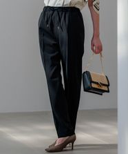 【オンワード】 23区>パンツ 【新色追加/洗える】2WAYストレッチツイル ドロスト パンツ ブラック 38 レディース