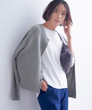 【オンワード】 UNFILO>トップス 【洗える/抗菌防臭】ラウンドテールロンT オフ M レディース