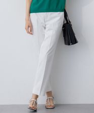 【オンワード】 23区>パンツ 【UVケア/洗える】コンパクトクロス テーパード パンツ ホワイト 40 レディース